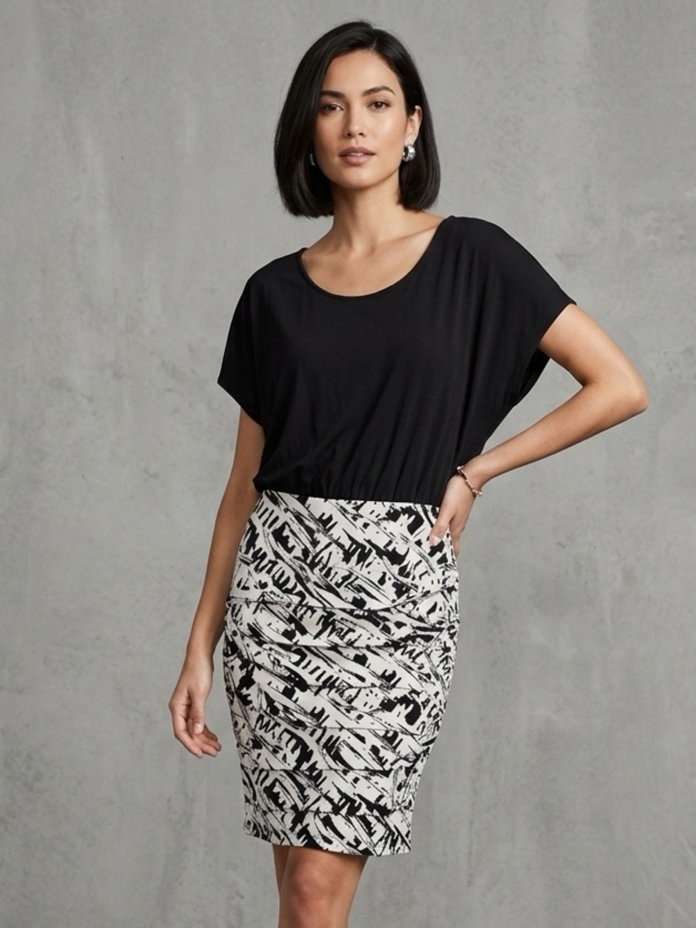 BCBGGeneration dress tunic XS gray black